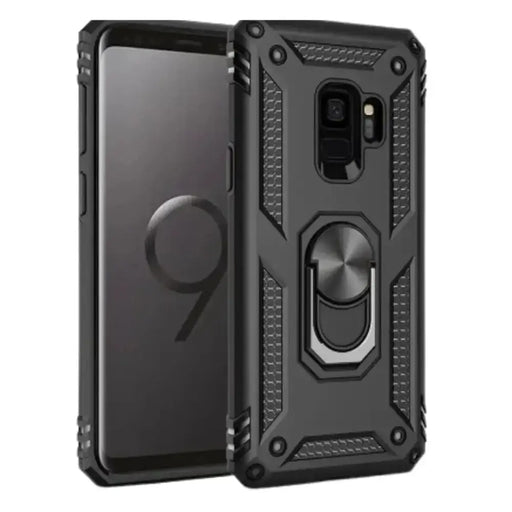 Shockproof Ring Holder Case for Samsung Galaxy Series (Black) by Habicare