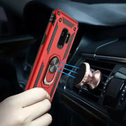 Shockproof Ring Holder Case for Samsung Galaxy Series (Red) by Habicare