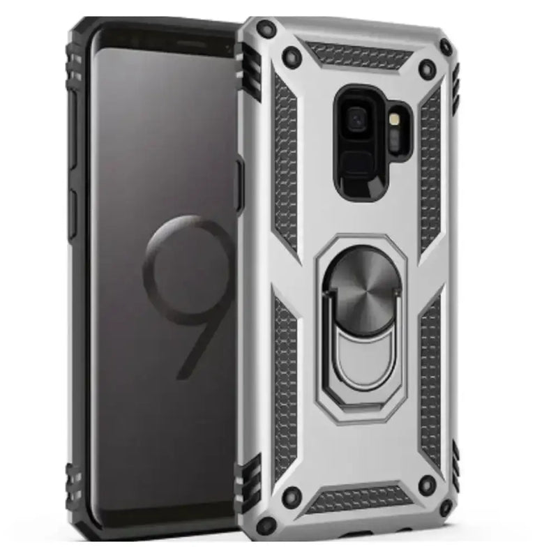 Shockproof Ring Holder Case for Samsung Galaxy Series (Silver) by Habicare