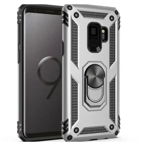 Shockproof Ring Holder Case for Samsung Galaxy Series (Silver) by Habicare