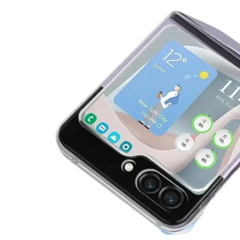 Shockproof Transparent Cover for Samsung Galaxy Z Flip 5 & 6 by Habicare