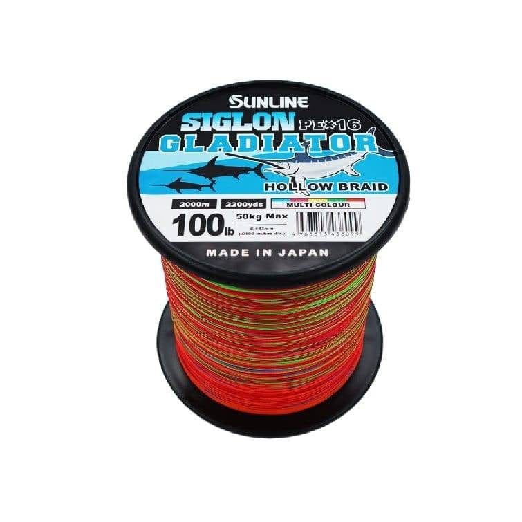 SIGLON PE BRAID Sunline Hollow Braid 100lb - 2000m Multi-colour