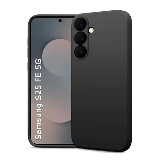 9eight5 Screen protector Silicone case for Samsung  Galaxy S25 FE(Black) Silicone case for Samsung  Galaxy S25 FE(Black)