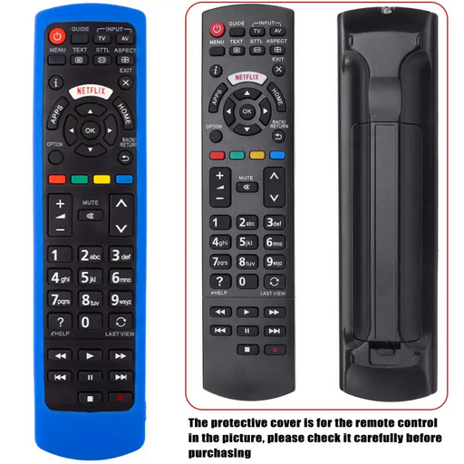 Habicare Silicone Case for Universal Remote Control Compatible with All Panasonic TVs Plasma Viera HDTV 3D LCD LED TV/DVD Player/AV R Silicone Case for Universal Remote Control Compatible with All Panasonic TVs Plasma Viera HDTV 3D LCD LED TV/DVD Player/AV R