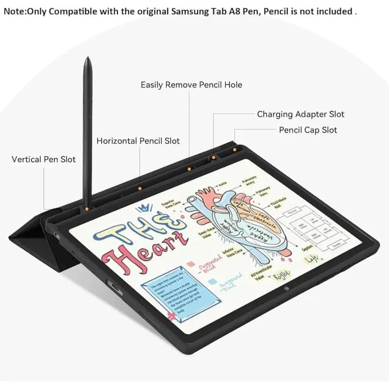 9eight5 Phone/Tablet Accessories Silicone Cover for Samsung Galaxy Tab A8 10.5” (2021) - X200/X205 (Black) Silicone Cover X200 For Samsung Galaxy Tab A8 10.5 Inch