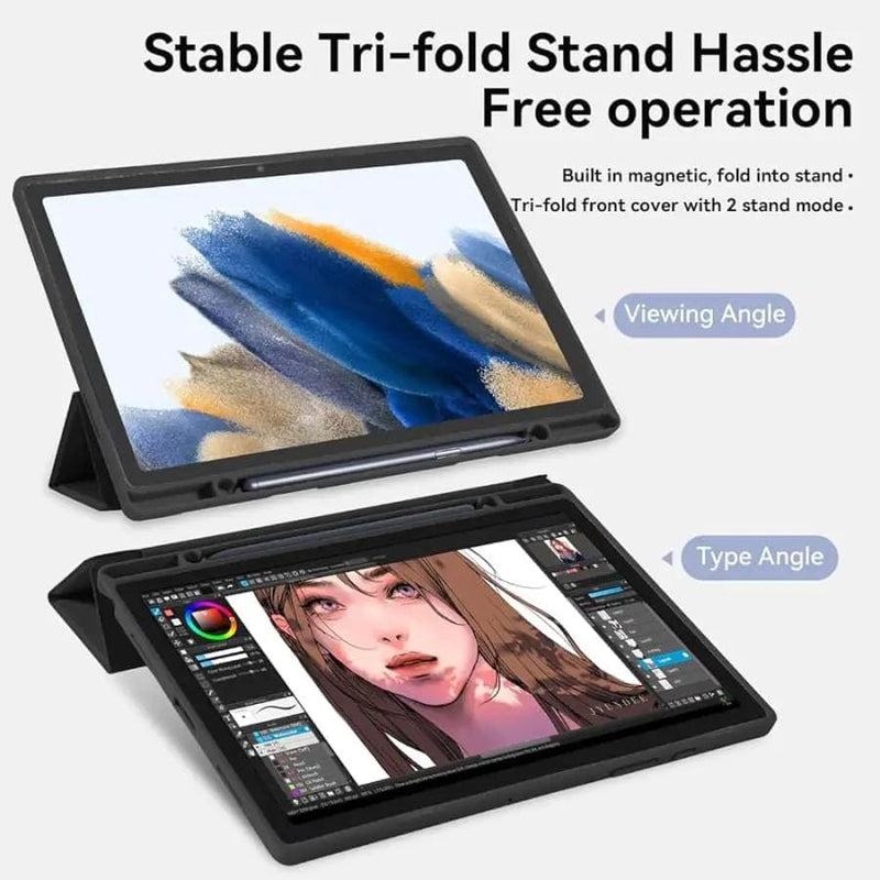 9eight5 Phone/Tablet Accessories Silicone Cover for Samsung Galaxy Tab A8 10.5” (2021) - X200/X205 (Black) Silicone Cover X200 For Samsung Galaxy Tab A8 10.5 Inch