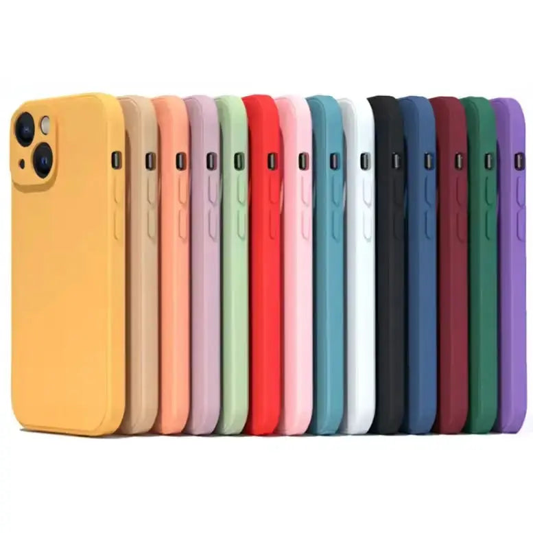 Silicone iPhone Case (iPhone 6 to iPhone 15 Series) - Available in light blue, red & black by Habicare