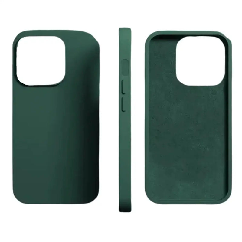 Silicone iPhone Case (iPhone 6 - iPhone 15 Series) - Available in yellow, brown & dark green by Habicare