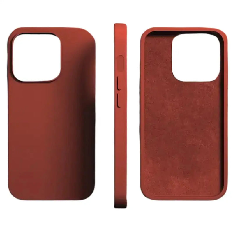 Silicone iPhone Case (iPhone 6 to iPhone 15 Series) - Available in light blue, red & black by Habicare