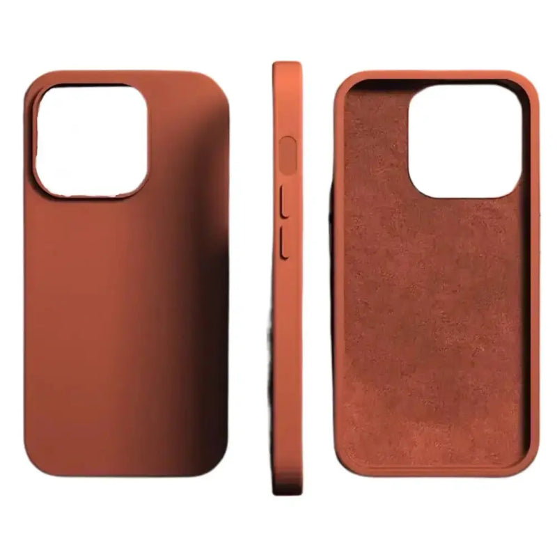 Silicone iPhone Case (iPhone 6 - iPhone 15 Series) - Available in yellow, brown & dark green by Habicare