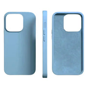 Silicone iPhone Case (iPhone 6 to iPhone 15 Series) - Available in light blue, red & black by Habicare