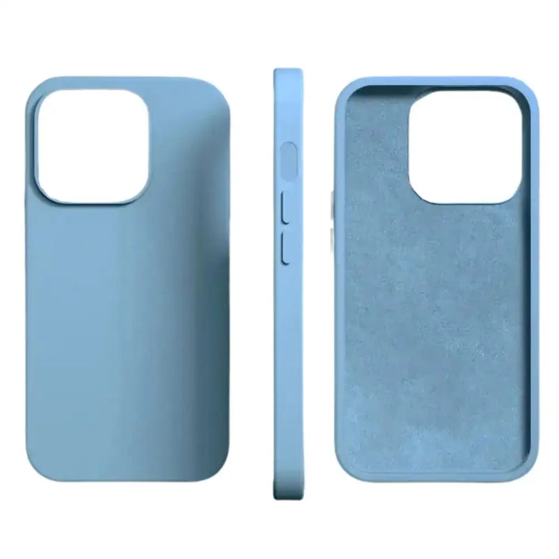 Silicone iPhone Case (iPhone 6 to iPhone 15 Series) - Available in light blue, red & black by Habicare