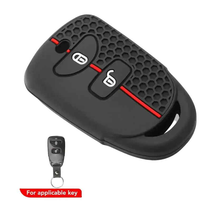 Habicare Silicone 2-Button Smart Key Cover for Hyundai Tucson, Santa Fe, i10, ix25 & Grand Starex Silicone 2-Button Smart Key Cover for Hyundai Tucson, Santa Fe, i10, ix25 & Grand Starex