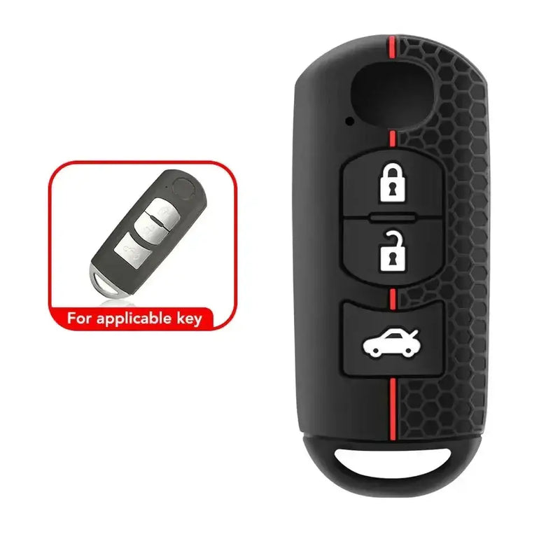 Habicare Silicone Remote Key Cover for Mazda CX-3, CX-5, CX-7, CX-9, Mazda2, Mazda3, Mazda5 & Mazda6 (2018–2021) Silicone Remote Key Cover for Mazda CX-3, CX-5, CX-7, CX-9, Mazda2, Mazda3, Mazda5 & Mazda6 (2018–2021)