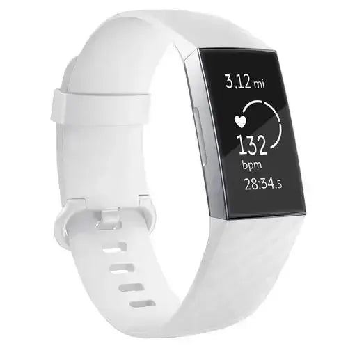 Silicone Replacement Band for Fitbit Charge 3/3SE/4 (available in 2 sizes & 14 colours) by Habicare