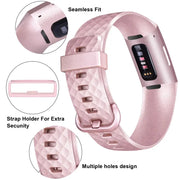 Silicone Replacement Band for Fitbit Charge 3/3SE/4 (available in 2 sizes & 14 colours) by Habicare