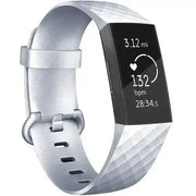 Silicone Replacement Band for Fitbit Charge 3/3SE/4 (available in 2 sizes & 14 colours) by Habicare