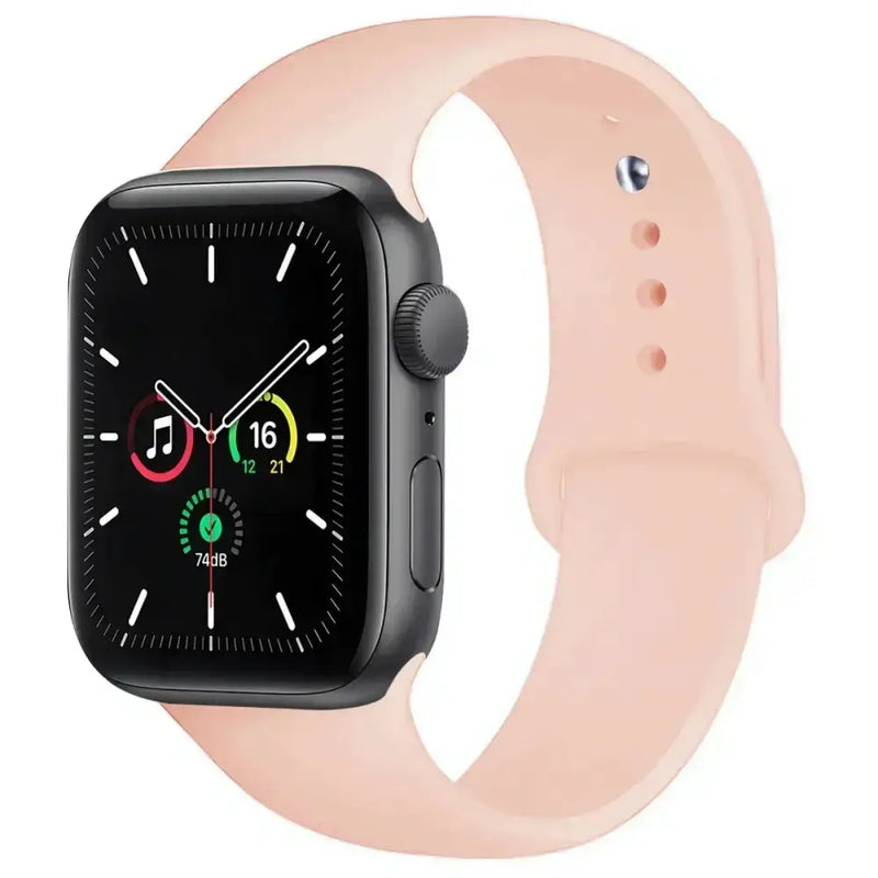 Silicone Replacement Strap for Apple Watch Series (38mm - 42mm) (available in 45 colours) by Habicare