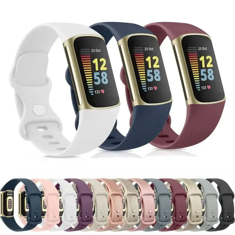 Silicone Sport Strap for the Fitbit Charge 5 Series (25 colours available) by Habicare