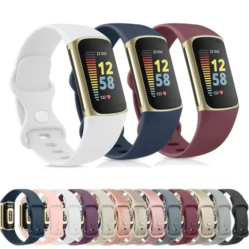 Silicone Sport Strap for the Fitbit Charge 5 Series (25 colours available) by Habicare