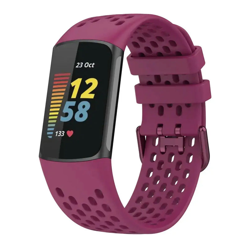 Silicone Sports Strap for the Fitbit Charge 5/6 Series (12 colours available) by Habicare
