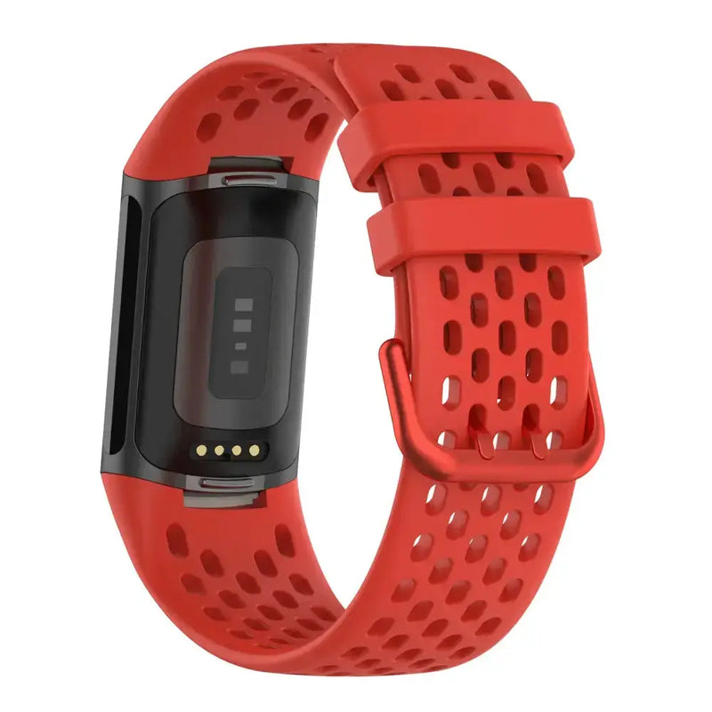 Silicone Sports Strap for the Fitbit Charge 5/6 Series (12 colours available) by Habicare