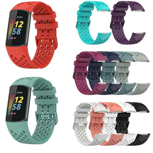 Silicone Strap for the Fitbit Charge 5/6 Series (12 colours available) by Habicare