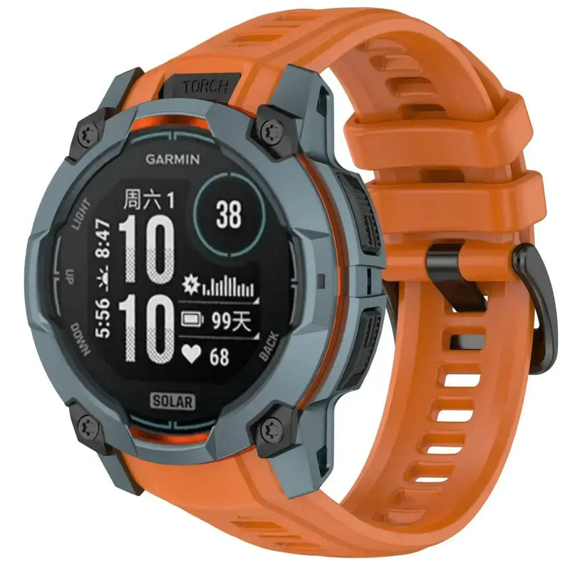 Silicone Strap for the Garmin Instinct 3/3 Solar Series (45 & 50mm) (12 colours available) by Habicare