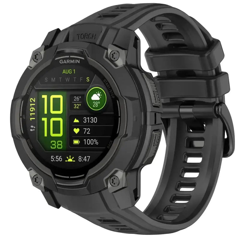 Silicone Strap for the Garmin Instinct 3/3 Solar Series (45 & 50mm) (12 colours available) by Habicare