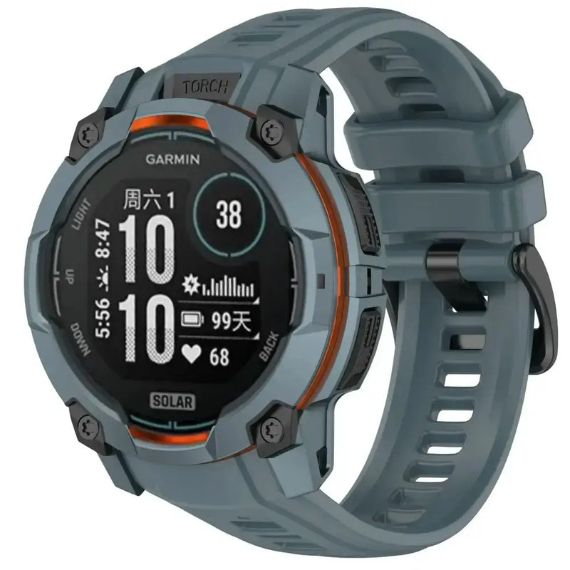 Silicone Strap for the Garmin Instinct 3/3 Solar Series (45 & 50mm) (12 colours available) by Habicare