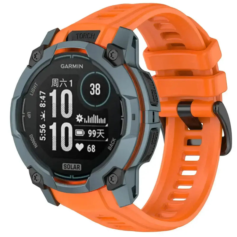 Silicone Strap for the Garmin Instinct 3/3 Solar Series (45 & 50mm) (12 colours available) by Habicare