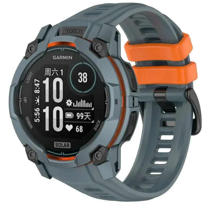 Silicone Strap for the Garmin Instinct 3/3 Solar Series (45 & 50mm) (12 colours available) by Habicare