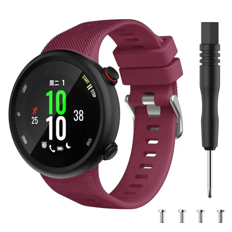 Silicone Strap for the Garmin Swim 2 & Forerunner 45S Series (available in 15 colours) by Habicare