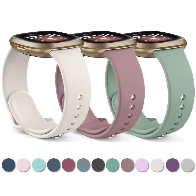 Silicone Watch Band for Fitbit Versa 2 (available in 17 colours) by Habicare