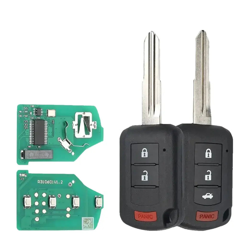 Habicare 315MHz ID46 Mitsubishi Lancer Remote Head Key 2016 2017 Two Plus One Button 315MHz ID46 Mitsubishi Lancer Remote Head Key 2016 2017