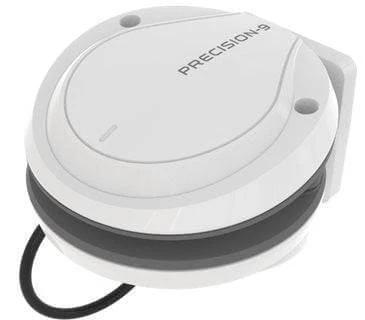 Simrad Precision-9 Compass showing the compact design and solid-state sensor technology for marine navigation.