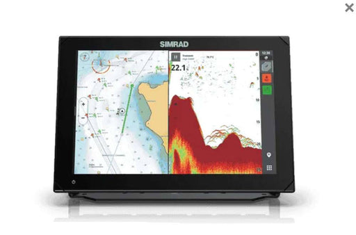Simrad Nsx 3012 12In Ai Xdcr + Aus/Nz high-definition touchscreen display with chart and fishfinder features.