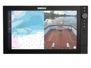 NSS4 -16 MFD World Basemap C-map displayed on a high-definition screen with navigational charts and real-time video.