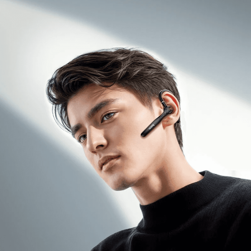 techplus Single-Ear Bluetooth Headset with ENC Noise Cancellation | LED Display & Charging Case (DES60) Single-Ear Bluetooth Headset with ENC Noise Cancellation | LED Display & Charging Case (DES60)
