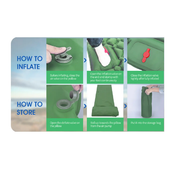 Ultralight 2 Person Inflatable Camping Sleeping Mat with Built-in Foot Pump and Pillow YFHY7016 by ECOTREK