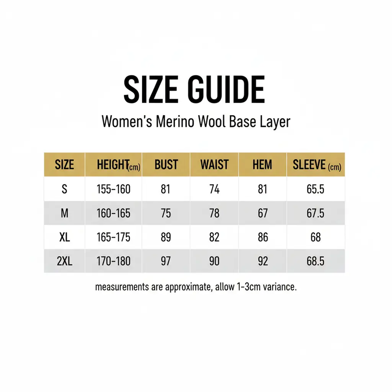 Women's 100% Merino Wool Base Layer Top - 180gsm 17.5 Micron, Long Sleeve | Activewear by Mead's Supply & Equipment Outfitters limited