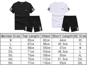 NZ-2XL-Mens 2 Piece Outfit Sport Set Short Sleeve Summer Leisure Short Thin Sets by dealonline.co.nz