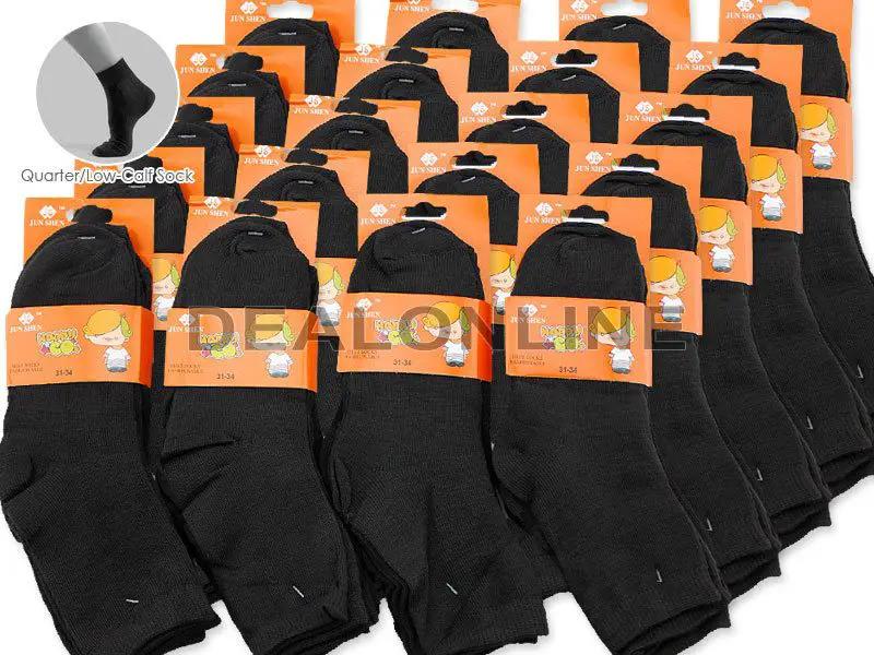 WHOLESALE - (60 Pairs) Kids' Black Socks 4-7YEAR by dealonline.co.nz
