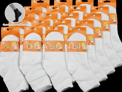 WHOLESALE - (60 Pairs) Kids' White Socks 4-7YEAR by dealonline.co.nz
