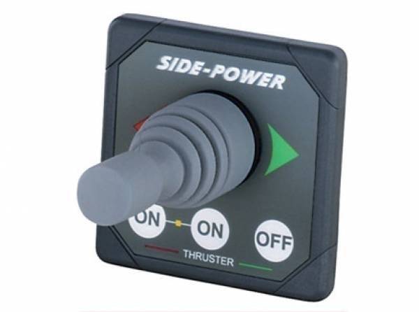 Side-Power 8960G Joystick Panel for controlling thruster systems with ON/OFF buttons.