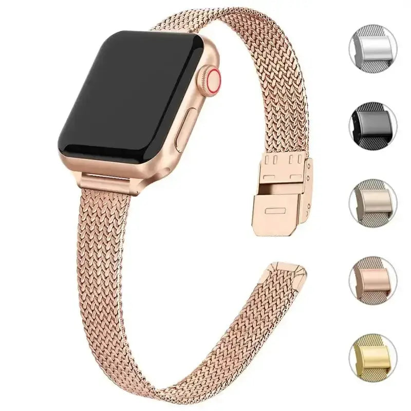Slim Metal Milanese Strap for the Apple Watch, 3–8 & Ultra Series (5 colours available) by Habicare