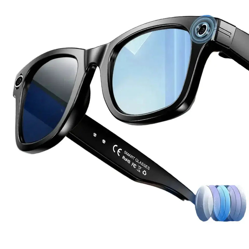 Smart AI Camera Glasses – 8MP HD, Photo/Video, Waterproof (5 types available) by Habicare