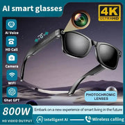 Smart AI Camera Glasses – 8MP HD, Photo/Video, Waterproof (5 types available) by Habicare