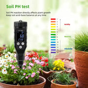 Smart Bluetooth Soil pH Meter 0–14 for Plants & Hydroponics by Habicare