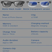 Smart Cycling Glasses – 8MP Camera, Bluetooth Calling, Translation by Habicare